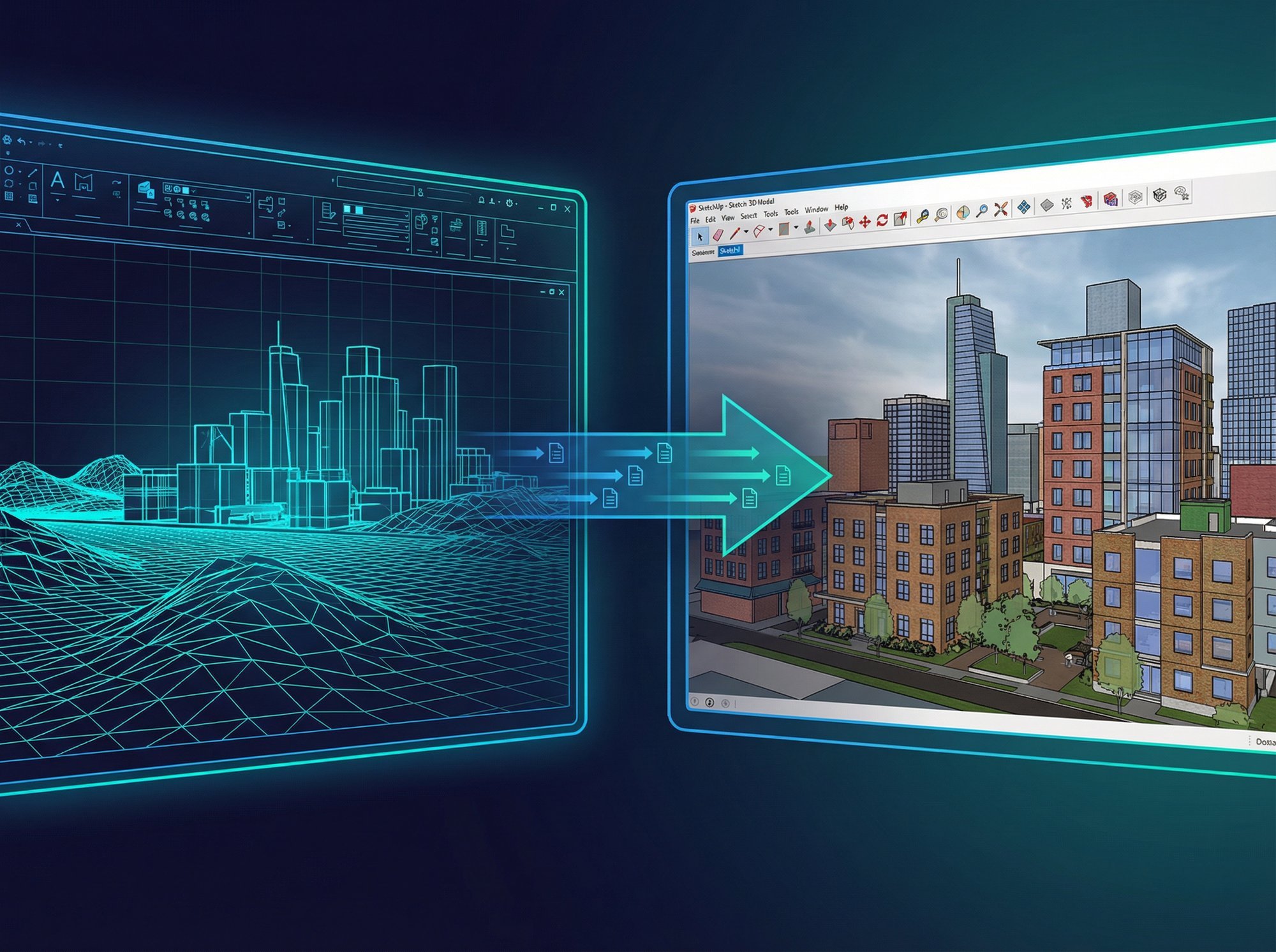 Export 3D CAD models to SketchUp from AutoCAD