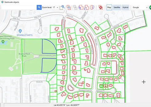 Georeference your drawing placing entities on a map